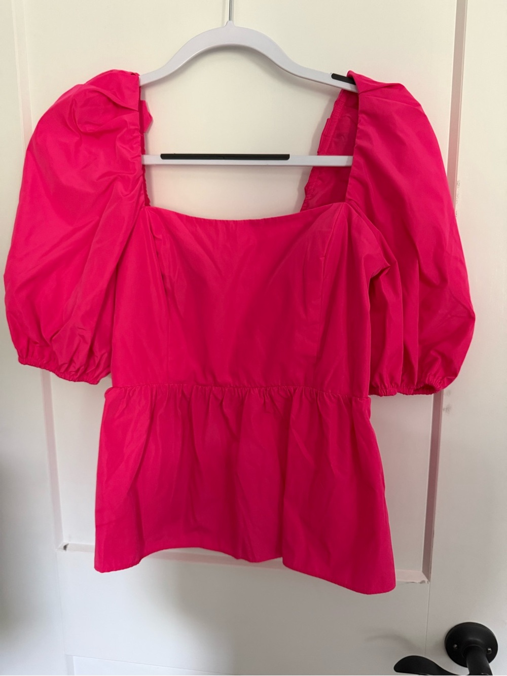 Lilly Pulitzer - Women's Puff Sleeve Square Neck Top - Hot Pink